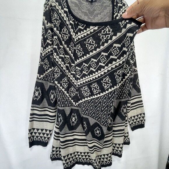 Aztec Cardigan Sweater Womens Medium 64 Sixty Five Draped - Picture 12 of 16